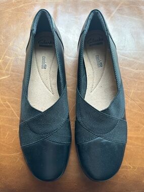 New Clarks Medora Leather Slip On Leather Shoes Sz11